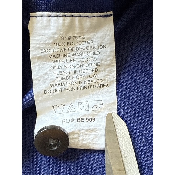 Golf America Polo Shirt Adult XXL Navy Blue Solid Short Sleeve Mens - Picture 8 of 10